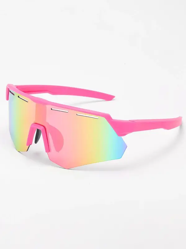 Unisex Ombre Sports Sunglasses, Trendy Anti-UV Cycling Glasses, Fashionable Sports Eyewear for Fishing Outdoor Activities