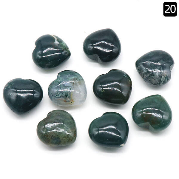 Natural Moss Agate Healing Stones