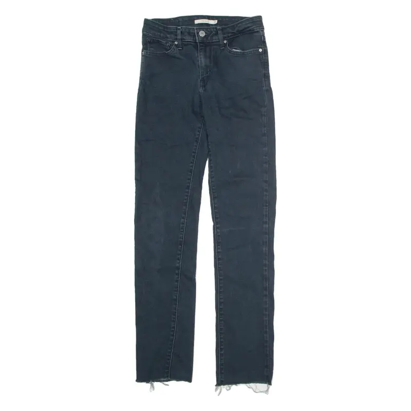 LEVI'S 712 Womens Jeans Black Slim Straight W26 L30