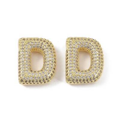 Brass Micro Pave Clear Cubic Zirconia Pendants