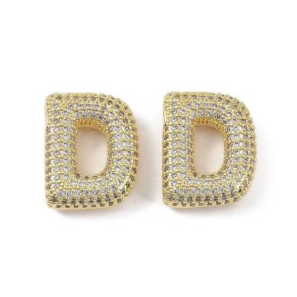 Brass Micro Pave Clear Cubic Zirconia Pendants