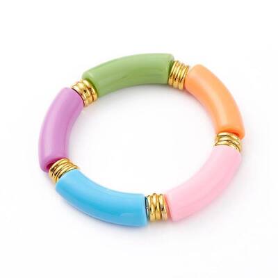 Opaque Acrylic Beaded Bracelet