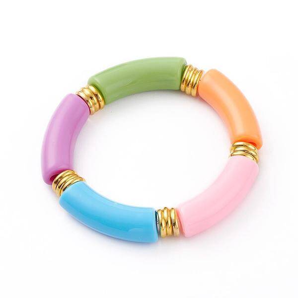 Opaque Acrylic Beaded Bracelet