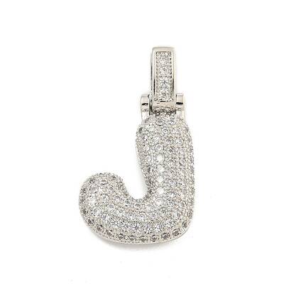 Brass Micro Pave Clear Cubic Zirconia Pendants
