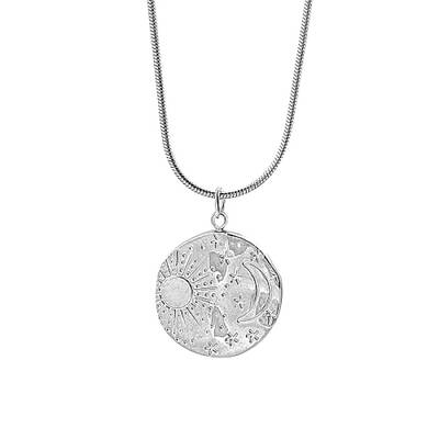 Non-Tarnish Moon & Sun Stainless Steel Pendant Necklaces