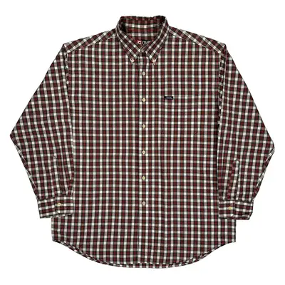 Chaps Ralph Lauren Checked Shirt - XL Red Cotton Blend