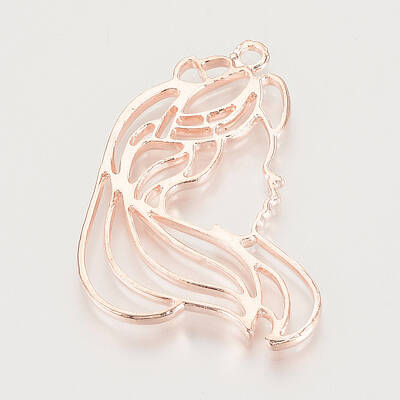Alloy Open Back Bezel Princess Pendants