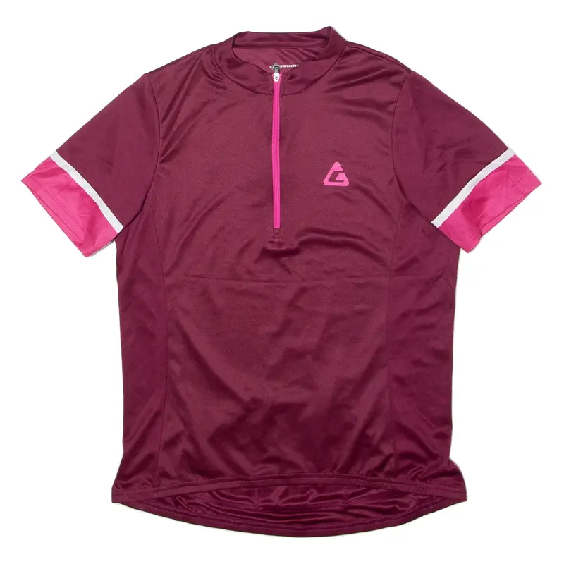 CROSSWAVE Cycling Mens Jersey Maroon 1/4 Zip XL