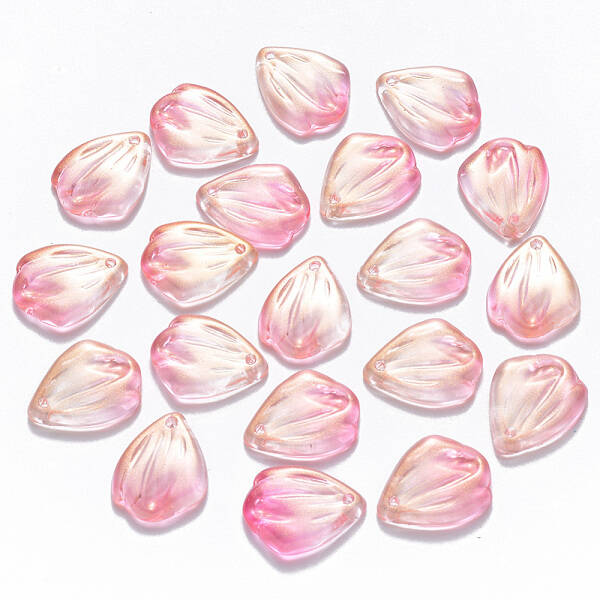 Transparent Spray Painted Glass Pendants