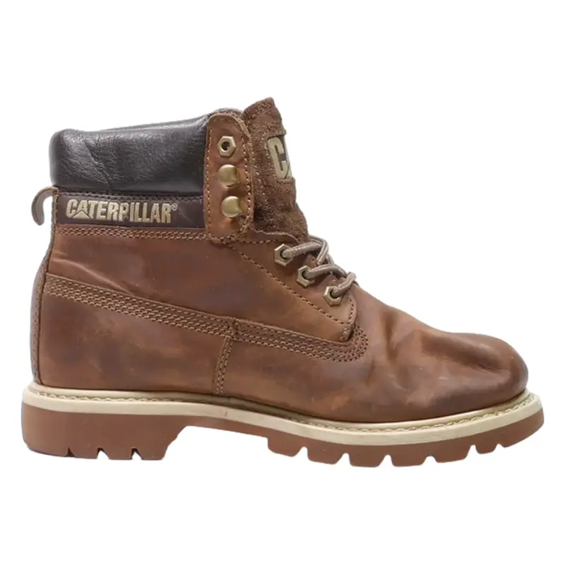 CAT Lace-Up Boots Brown Leather Mens UK 6