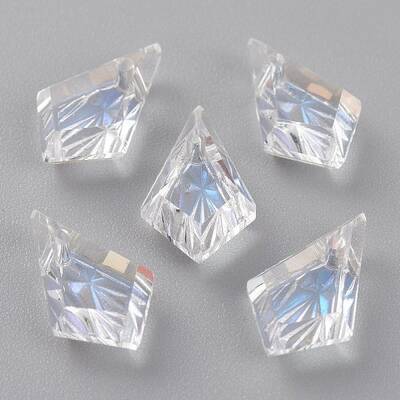Embossed Glass Rhinestone Pendants