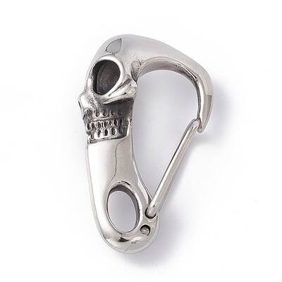 Non-Tarnish 304 Stainless Steel Push Gate Snap Keychain Clasps
