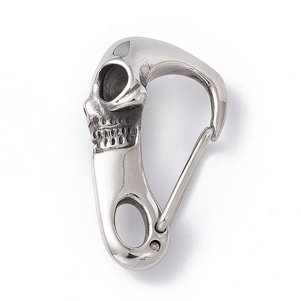 Non-Tarnish 304 Stainless Steel Push Gate Snap Keychain Clasps