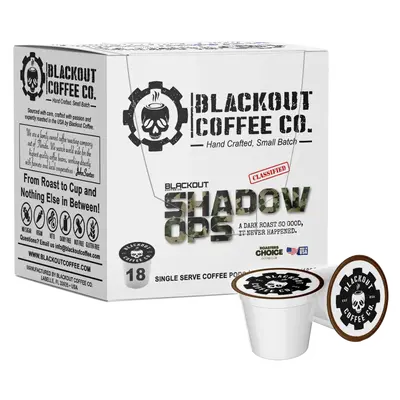 SHADOW OPS DARK ROAST PODS 18CT