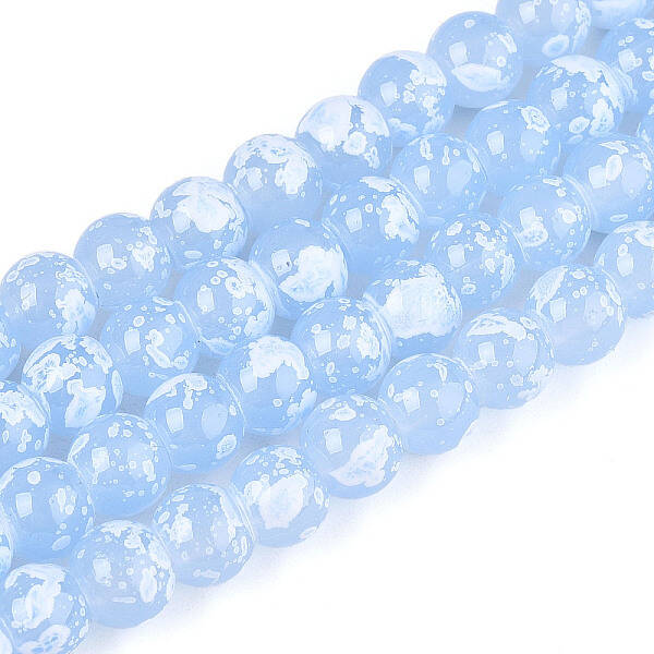 Baking Paint Glass Beads Strands
