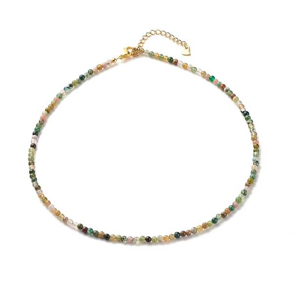 Natural Indian Agate Beaded Necklaces for Women