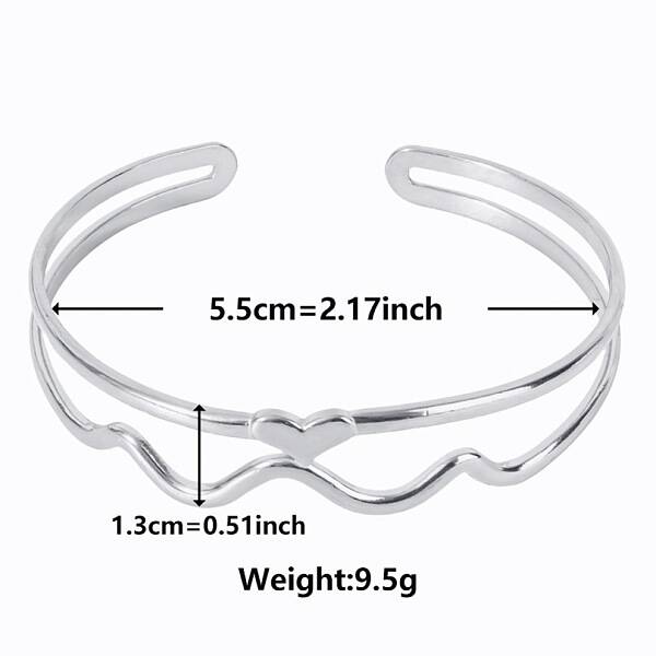 Non-Tarnish Elegant and Stylish Design Hollow 304 Stainless Steel Cuff Bangles for Women