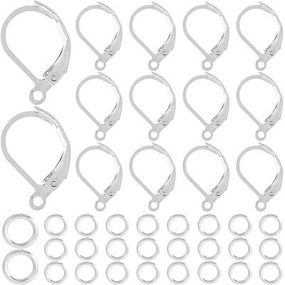 80Pcs 304 Stainless Steel Leverback Earring Findings