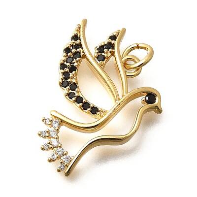 Brass Micro Pave Cubic Zirconia Pendants
