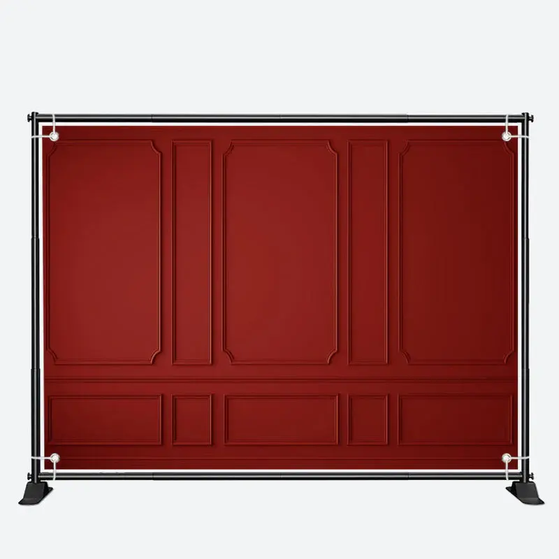 Vintage Red Wall Gypsum Line Photoshoot Backdrop - Aperturee