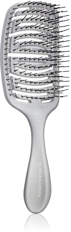 Olivia Garden ESSENTIAL CARE FLEX Medium Bristles hairbrush ice grey