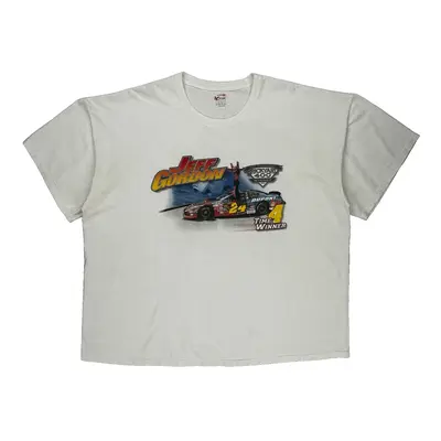 Jeff Gordon Chase Authentics Nascar T-Shirt - 2XL White Cotton