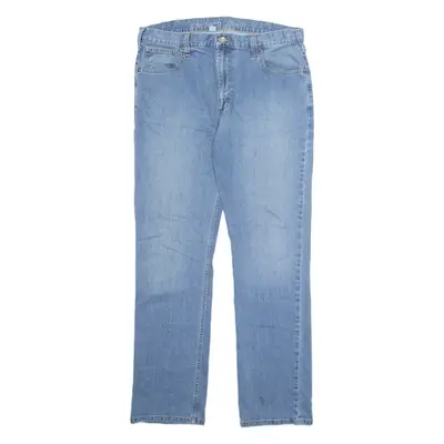 CARHARTT Mens Jeans Blue Regular Straight Stone Wash W38 L34