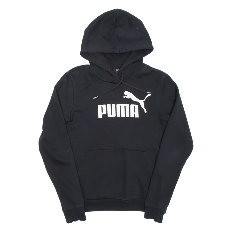 PUMA Womens Black Hoodie Pullover UK 10