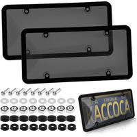 Car License Plate Frame with Screws & Nuts & Washers & Screwdriver (42pcs/set), Car License Plate Holder, Universal Car Exter...