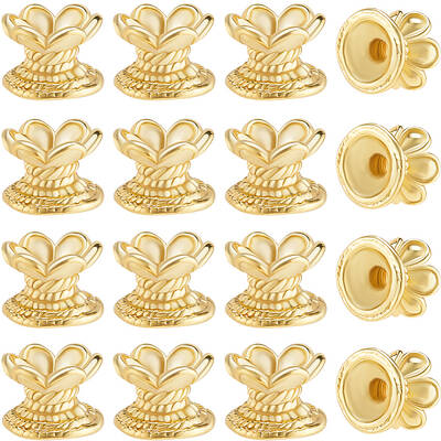 20Pcs Brass Lotus Beads