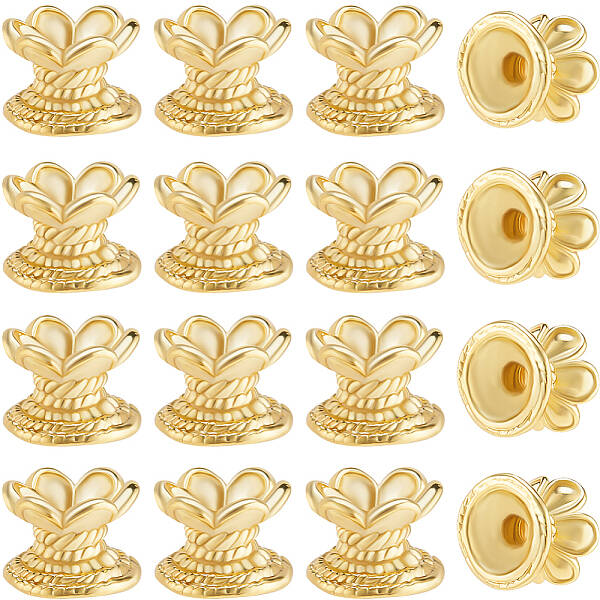 20Pcs Brass Lotus Beads