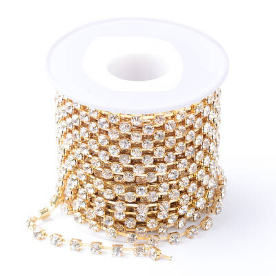 Brass Rhinestone Strass Chains