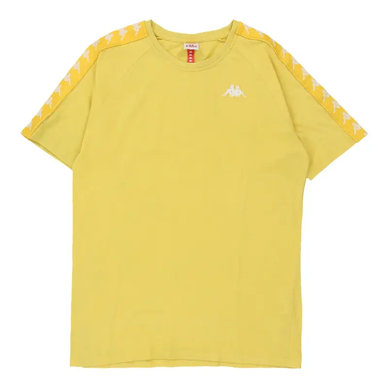 Kappa T-Shirt - Large Yellow Cotton