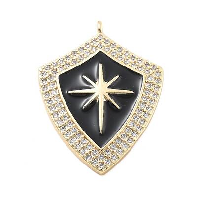 Brass Micro Pave Cubic Zirconia Pendants