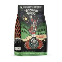 Bones Coffee Company Highland Grog, Butterscotch & Caramel Flavor, Made with Arabica Coffee Beans, Medium Roast, Ground and W...