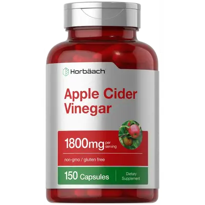 HorbÀach Apple Cider Vinegar Capsules | 1800mg | 150 Pills | Non-GMO, Gluten Free Supplement