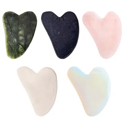 Stone Gua Sha for facial massage Many colors Green