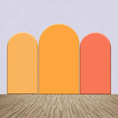 Orange Solid Color One Sided Arch Backdrop Kit - Aperturee