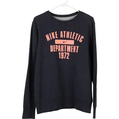 Nike Spellout Sweatshirt - Medium Black Cotton Blend