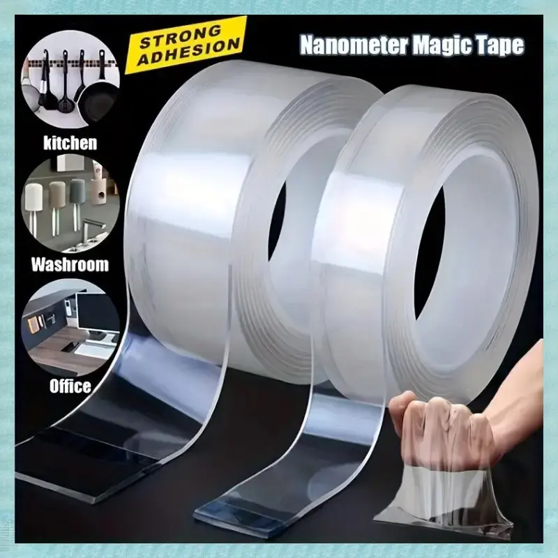 Double-Sided Adhesive Tape, Nano Tape, Large Double Sided Tape Heavy Duty Removable, Transparent Adhesive Tape, Traceless Adh...