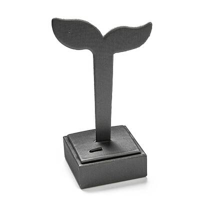 Leaf Shape PU Leather Earring Display Stand