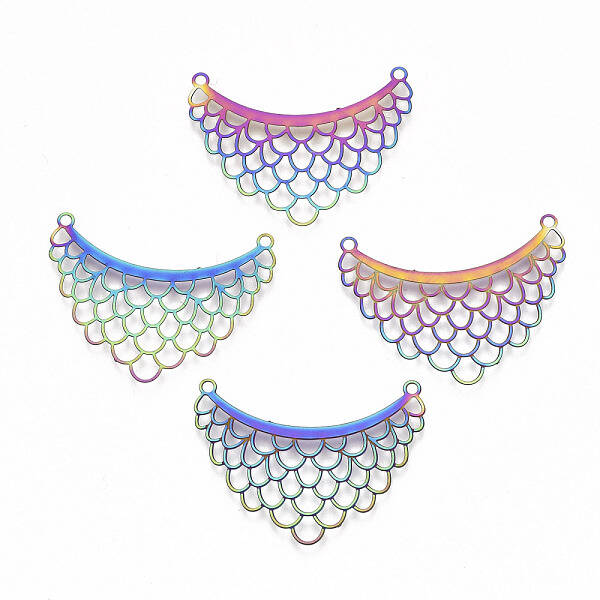 Ion Plating(IP) 201 Stainless Steel Filigree Joiners Links