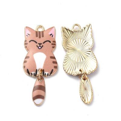 Light Gold Rack Plating Alloy Enamel Pendants