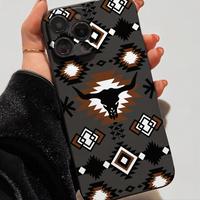 Western Cow Pattern Phone Case, Anti-drop Cellphone Protective Case, Total Protective Shockproof Mobile Phone Cover for iPhon...