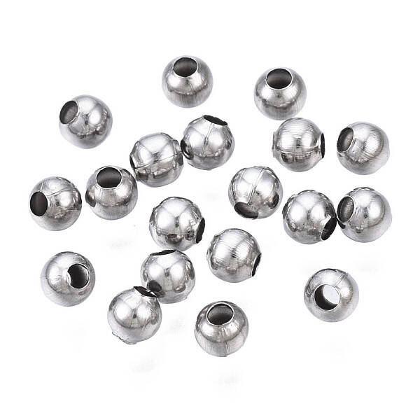 Round 304 Stainless Steel Beads