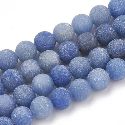 Dyed & Heated Natural Blue Aventurine Beads Strands