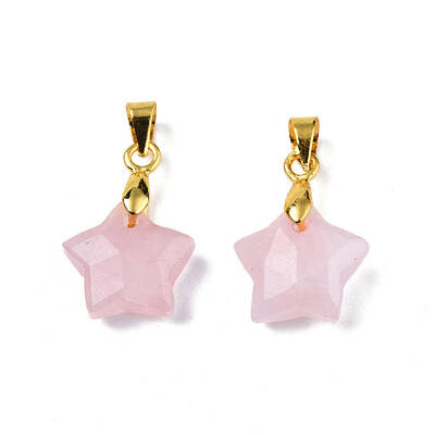 Natural Rose Quartz Charms