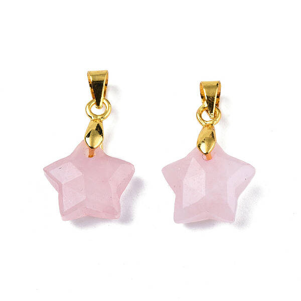 Natural Rose Quartz Charms