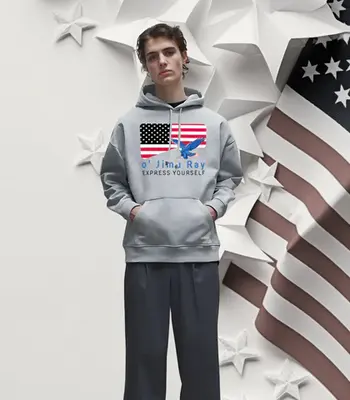 American Eagle Boxy Hoodie - o' Jimu Ray - 4th July Special