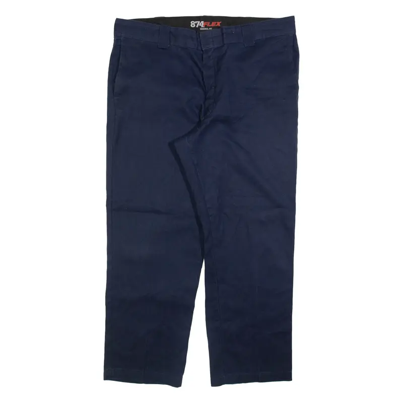 DICKIES 874 Workwear Mens Trousers Blue Regular Straight W40 L29